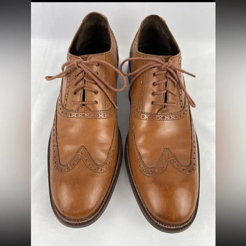 Cole Haan Men's Williams Wingtip Oxford British Tan Style C12210 Size 10